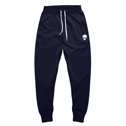 Dalix Alien Embroidered Fleece Jogger Cuff Sweatpant Sweats Soft Warm Cute Womens in Navy Blue 2XL XX-Large