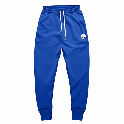 Dalix Alien Embroidered Fleece Jogger Cuff Sweatpant Sweats Soft Warm Cute Womens in Royal Blue 2XL XX-Large