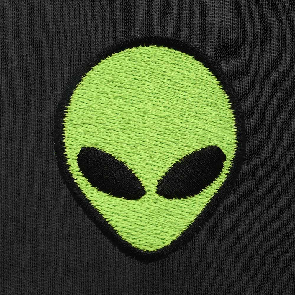 Dalix Alien Embroidered Washed Jogger Pant Soft Fleece Relaxed Fit Lounge Mens in Black 2XL XX-Large