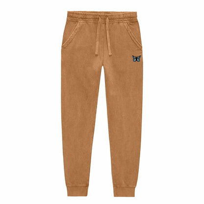 Dalix Womens Butterfly Midweight Fleece Washed Jogger Pant