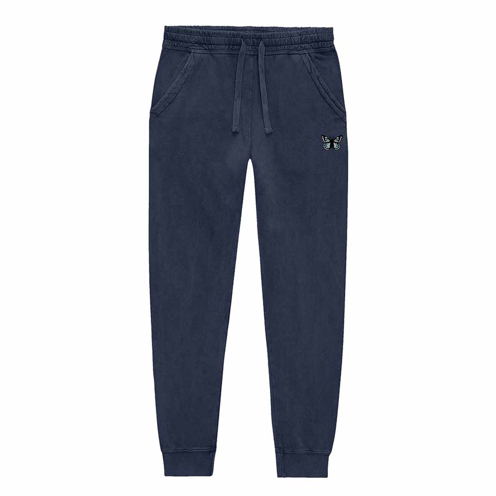 Dalix Womens Butterfly Midweight Fleece Washed Jogger Pant