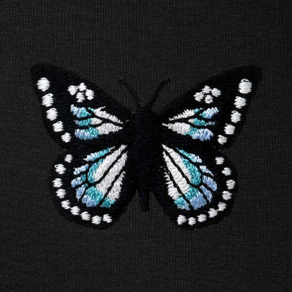 Dalix Butterfly Embroidered Jogger Pant Soft Fleece Relaxed Fit Lounge Womens in Black 2XL XX-Large