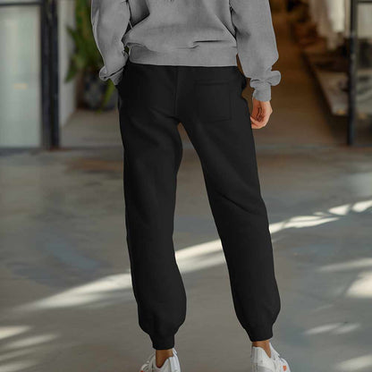 Dalix Butterfly Embroidered Jogger Pant Soft Fleece Relaxed Fit Lounge Womens in Black 2XL XX-Large