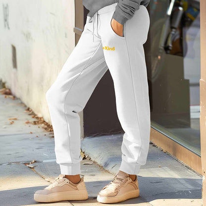 Dalix Be Kind Embroidered Jogger Pant Soft Fleece Relaxed Fit Lounge Womens