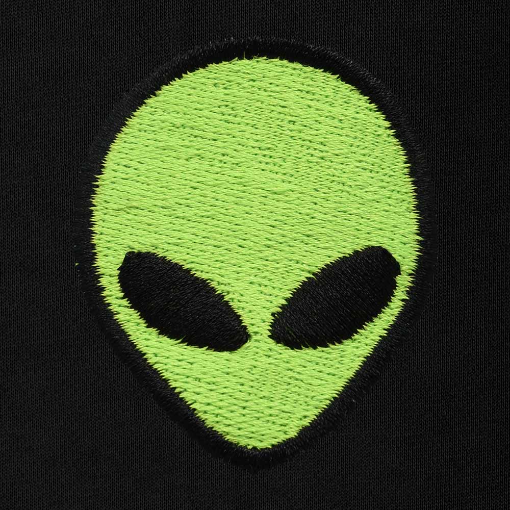 Dalix Alien Embroidered Sweat Pant Soft Heavy Weight Fleece Relaxed Fit Lounge Mens in Black 2XL XX-Large