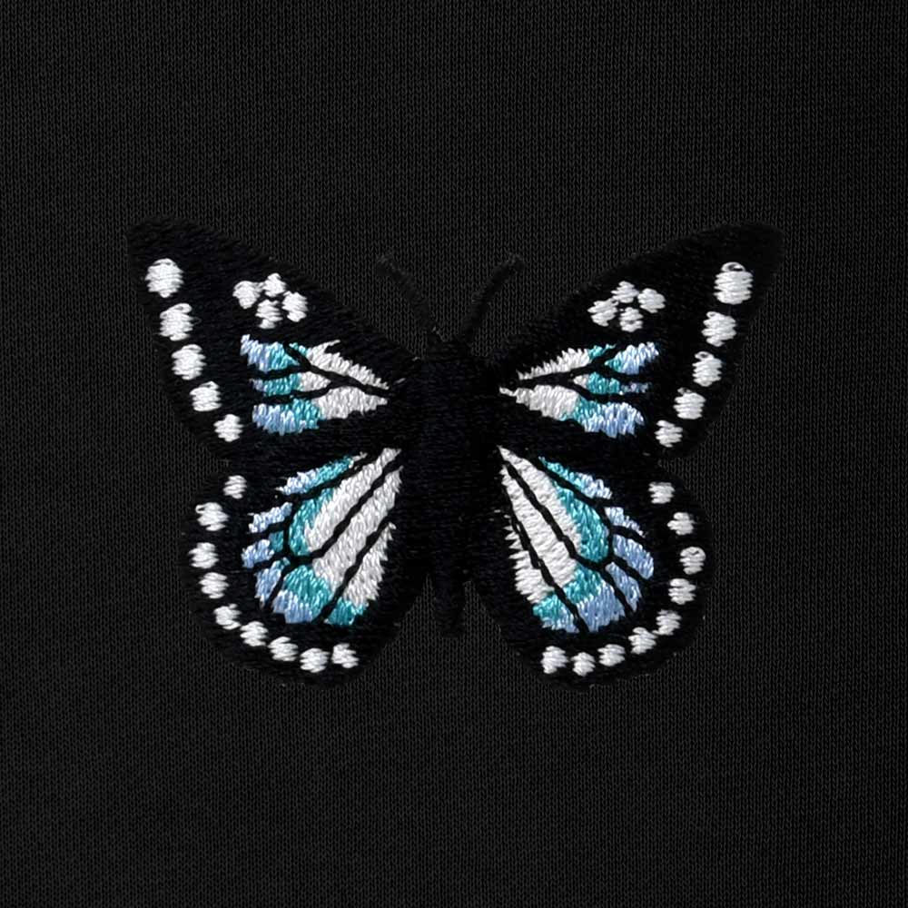 Dalix Butterfly Embroidered Sweatpant Soft Fleece Relaxed Fit Lounge Womens in Black 2XL XX-Large