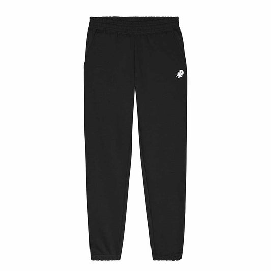 Dalix Ghost Embroidered Sweatpant Heavy Weight Fleece Relaxed Fit Lounge Mens in Black S Small
