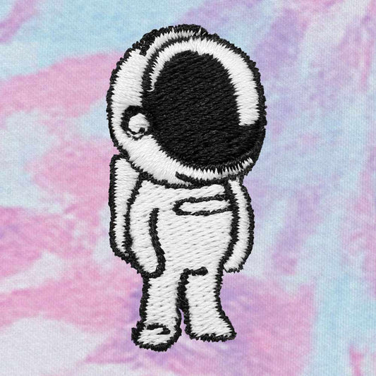 Dalix Astronaut Tie Dye Fleece Jogger Pants Mens Cotton Blend Drawcord Ribbed Cuff Sweatpants Front Pockets in Cotton Candy S Small