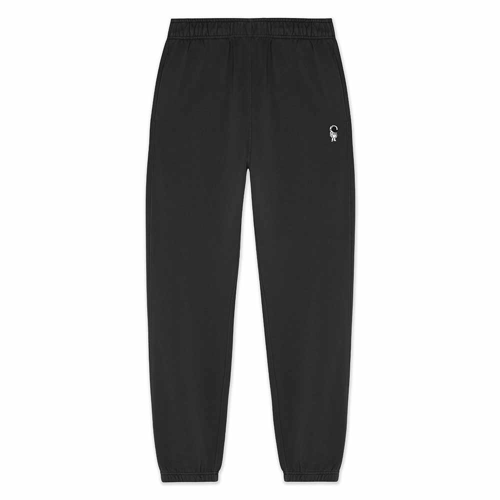 Dalix Astronaut Relaxed Midweight Faded Fleece Track Pants with Elastic Waist Mens in Faded Black 2XL XX-Large