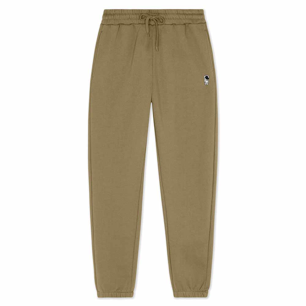 Dalix Astronaut Regular Midweight Fleece Track Pants with Elastic Waist and Cuffs Mens in Sand S Small