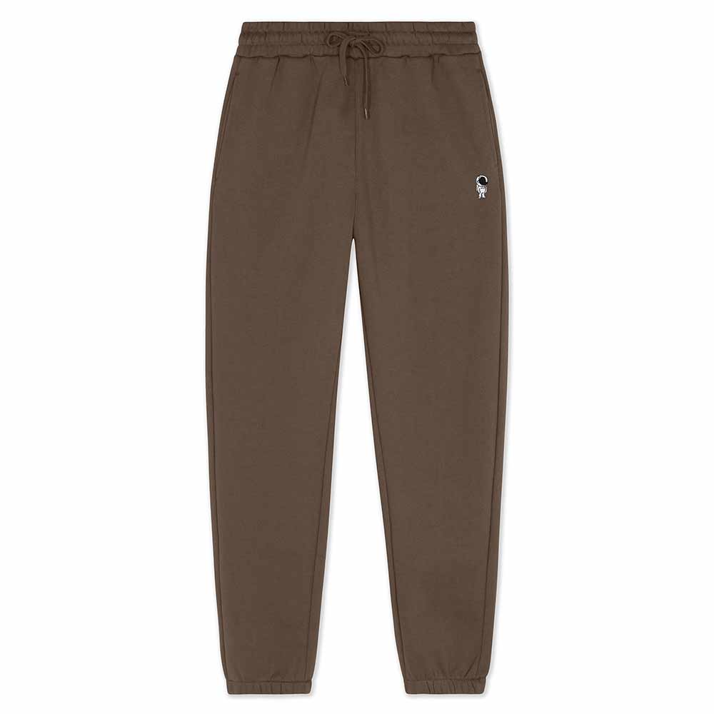 Dalix Astronaut Regular Midweight Fleece Track Pants with Elastic Waist and Cuffs Mens in Walnut S Small