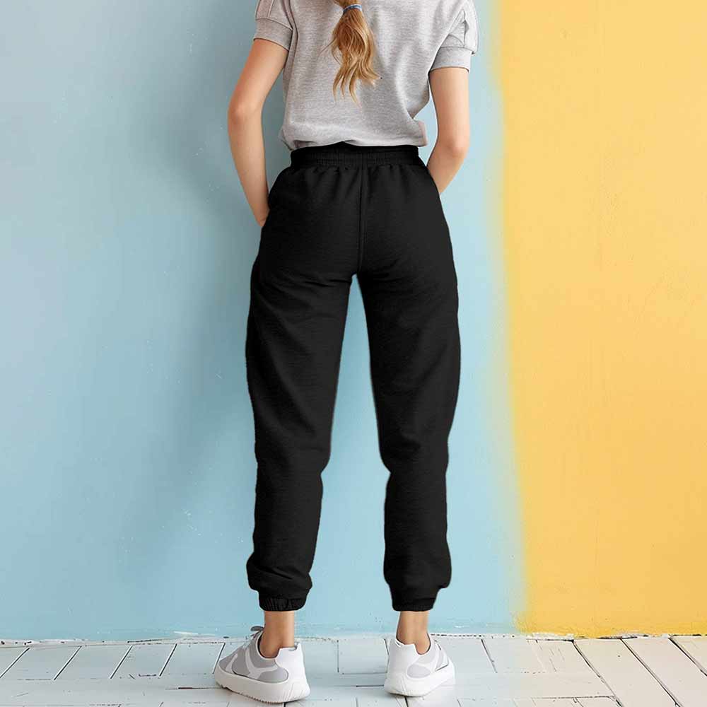 Dalix Sorcerer Frog Embroidered Jogger Pant Soft Fleece Relaxed Fit Lounge Womens in Black 2XL XX-Large