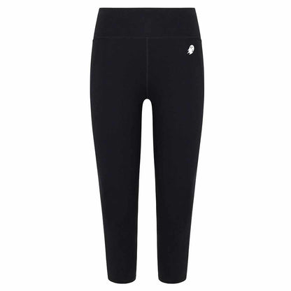 Dalix Ghost Active Mid Weight Womens Leggings Nylon Quick Dry Yoga Gym Workout Side Pockets in Black XS X-Small