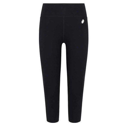 Dalix Ghost Active Mid Weight Womens Leggings Nylon Quick Dry Yoga Gym Workout Side Pockets in Black XS X-Small