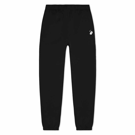 Dalix Heartly Ghost Relaxed Midweight Fleece Track Pants with Elastic Waist Womens in Black S Small