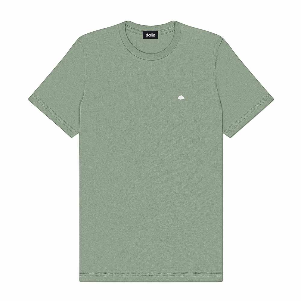 Dalix Lil Cloud Cotton Tee Short Sleeve Soft Jersey Shirt Mens in Sage 2XL XX-Large