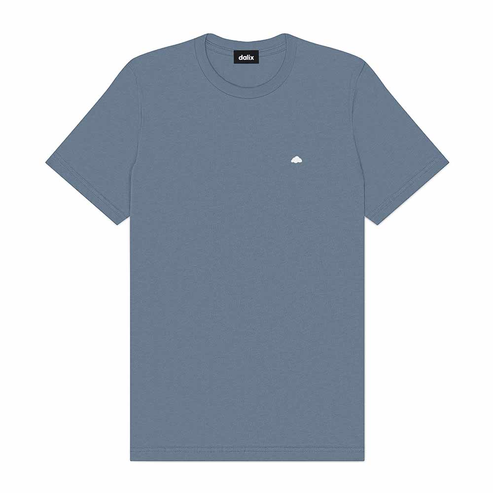 Dalix Lil Cloud Cotton Tee Short Sleeve Soft Jersey Shirt Mens in Slate Gray 2XL XX-Large