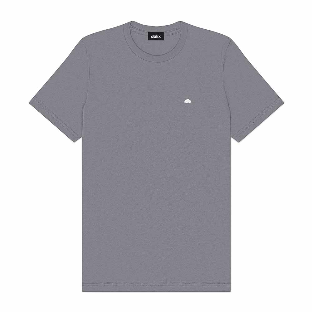 Dalix Lil Cloud Cotton Tee Short Sleeve Soft Jersey Shirt Mens in Storm Gray 2XL XX-Large