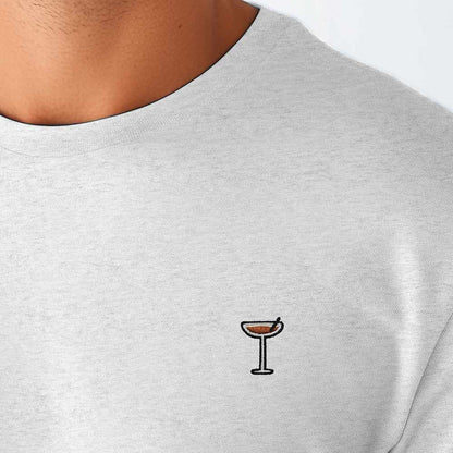 Dalix Coffee Martini Midweight Soft Tee Short Sleeve Cotton Shirt Summer Mens in Ash Gray 2XL XX-Large