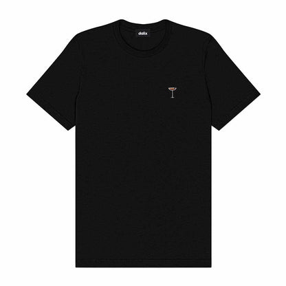 Dalix Coffee Martini Midweight Soft Tee Short Sleeve Cotton Shirt Summer Mens in Black 2XL XX-Large