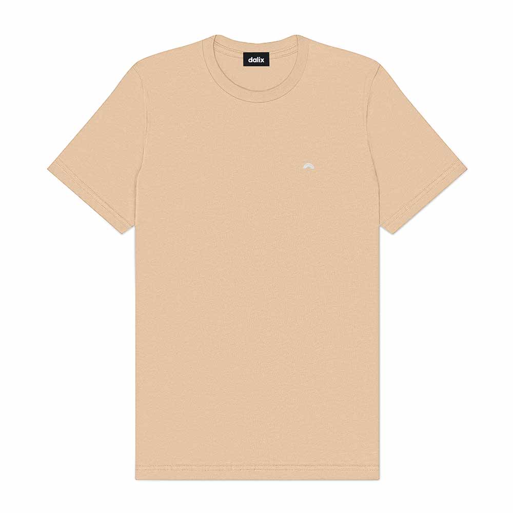 Dalix Lil Rainbow Cotton Tee Short Sleeve Soft Jersey Shirt Mens in Sand 2XL XX-Large