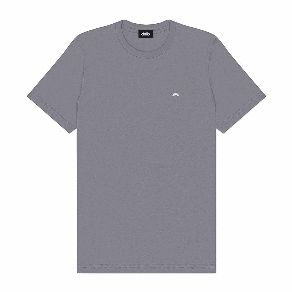Dalix Lil Rainbow Cotton Tee Short Sleeve Soft Jersey Shirt Mens in Storm Gray 2XL XX-Large
