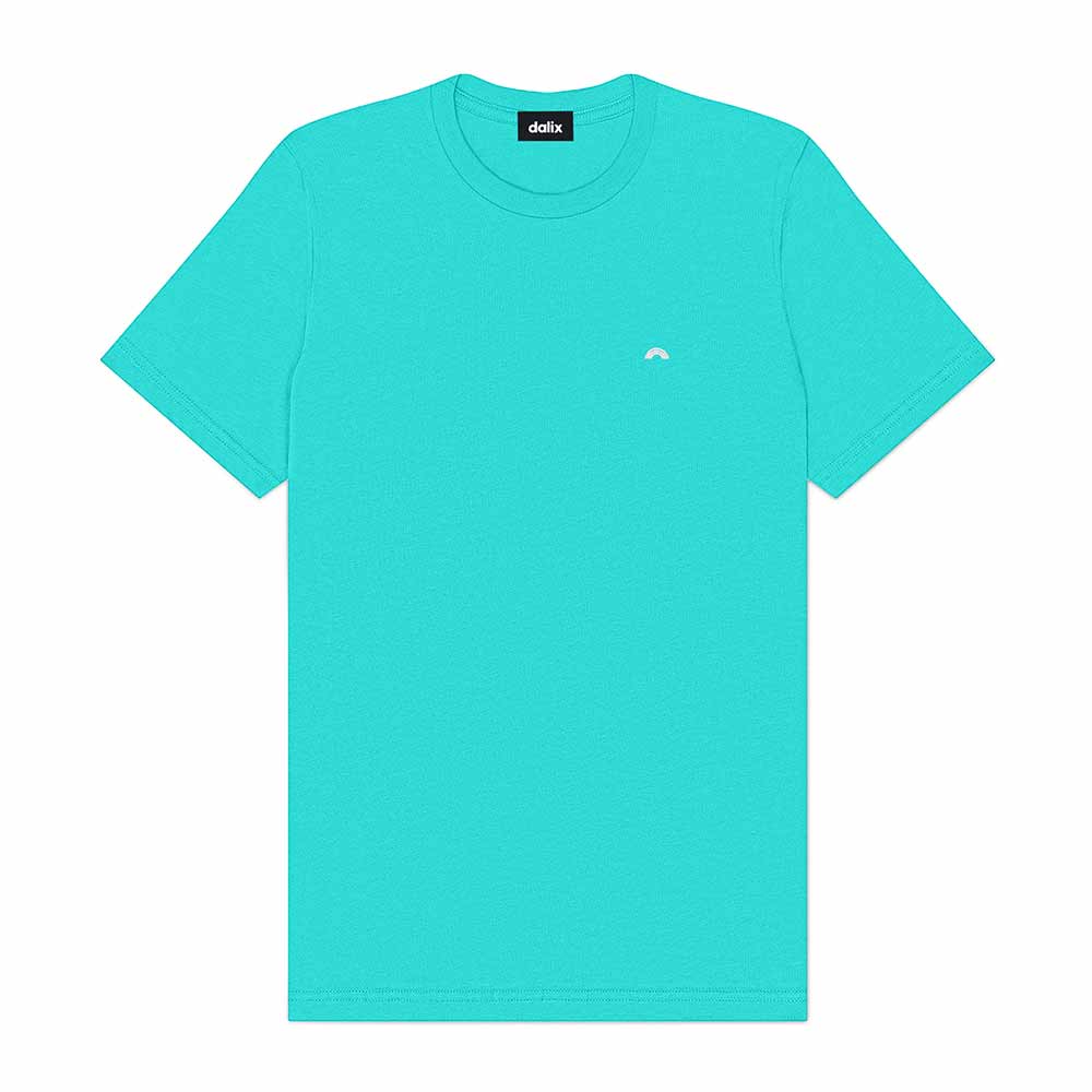 Dalix Lil Rainbow Cotton Tee Short Sleeve Soft Jersey Shirt Mens in Teal 2XL XX-Large