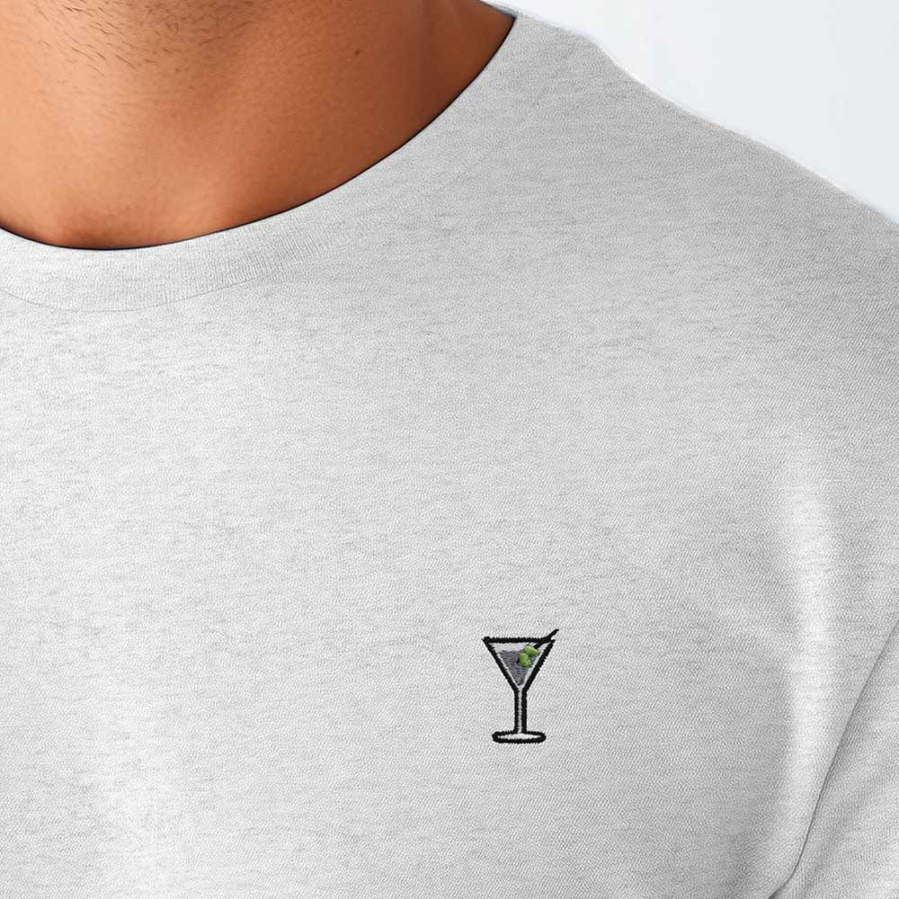Dalix Martini Midweight Soft Tee Short Sleeve Cotton Summer T Shirt Mens in Ash Gray 2XL XX-Large