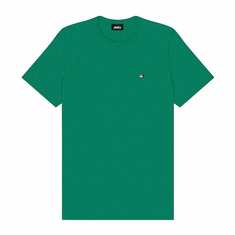 Dalix Lil Matcha Embroidered Cotton Tee Lightweight Jersey Mens in Kelly Green 2XL XX-Large