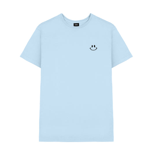 Dalix Smile Face Embroidered Soft Cotton Short Sleeve T Shirt Mens