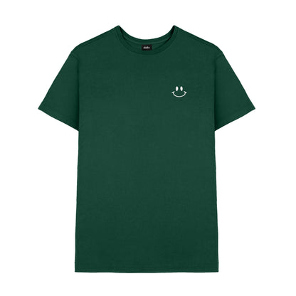 Dalix Smile Face Embroidered Soft Cotton Short Sleeve T Shirt Mens