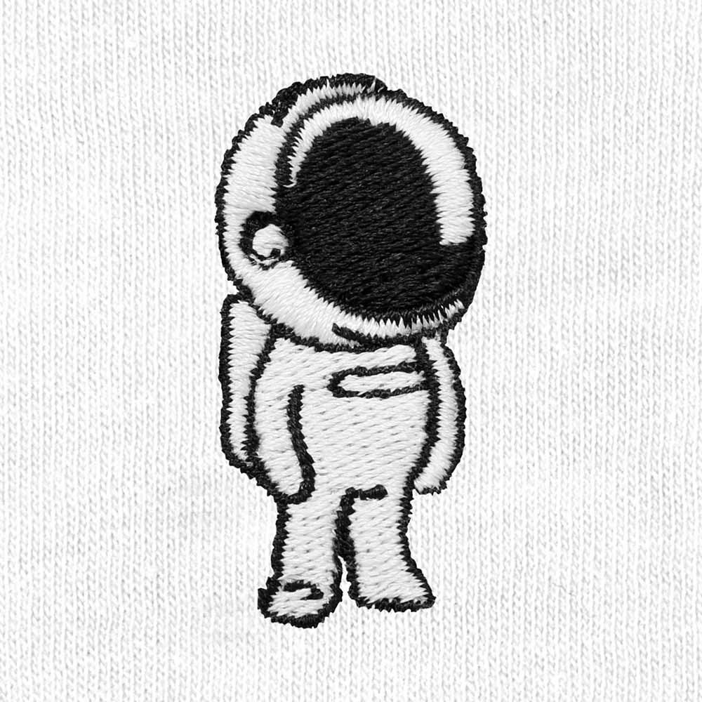 Dalix Astronaut Embroidered Muscle Tank Cotton Soft Outdoor Summer Mens in White 2XL XX-Large