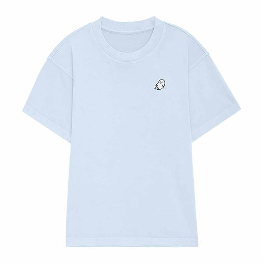 Dalix Ghost Heavyweight Pigment Dye Tee Short Sleeve Cotton Shirt Mens in Ice Blue 2XL XX-Large