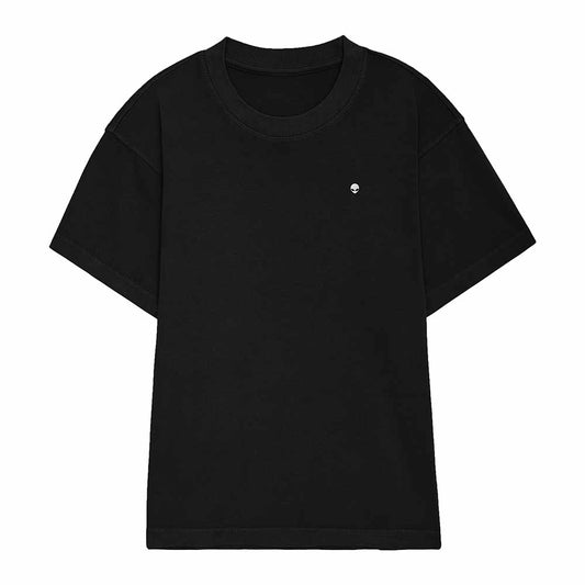 Dalix Lil Alien Heavyweight Pigment Dye Tee Short Sleeve Cotton Shirt Mens in Black 2XL XX-Large