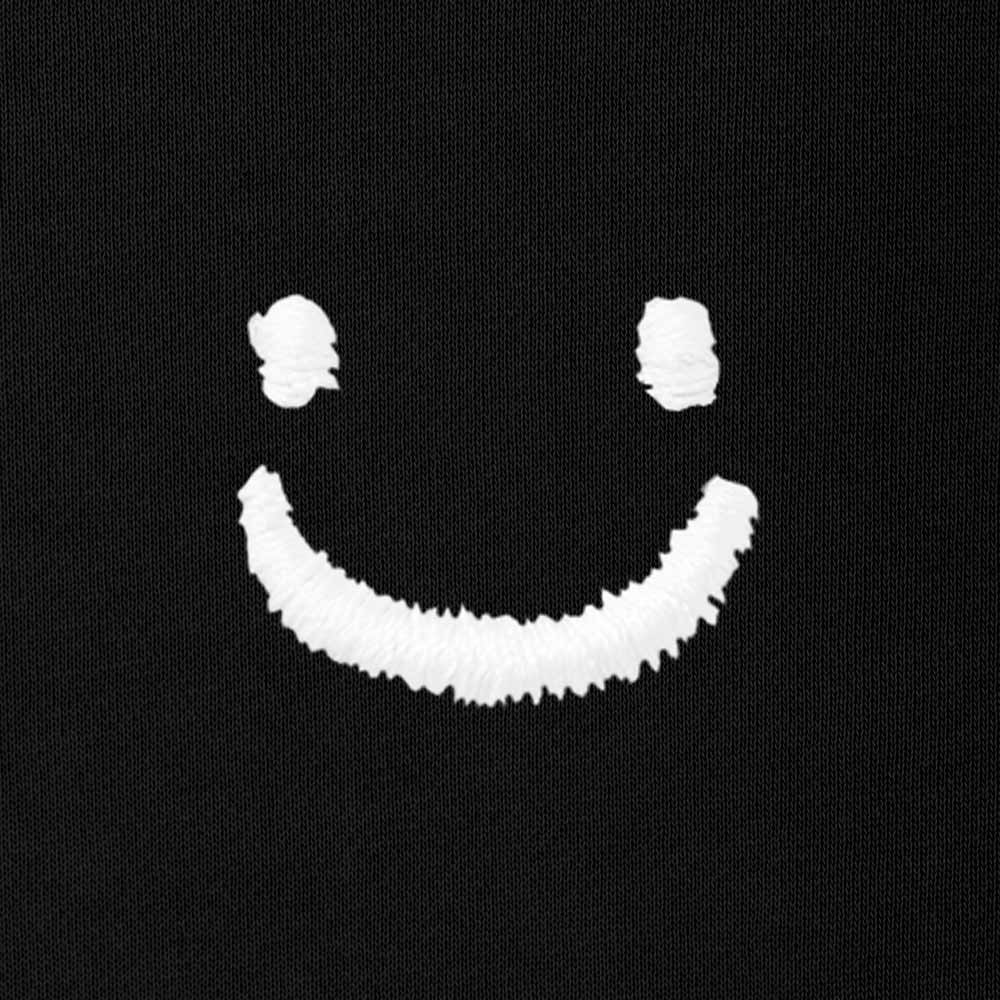 Dalix Lil Smile Heavyweight Pigment Dye Tee Short Sleeve Cotton Shirt Mens in Black 2XL XX-Large