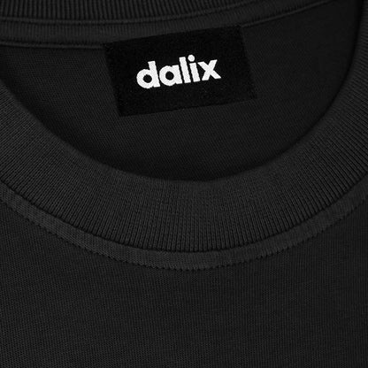 Dalix Lil Smile Heavyweight Pigment Dye Tee Short Sleeve Cotton Shirt Mens in Black 2XL XX-Large