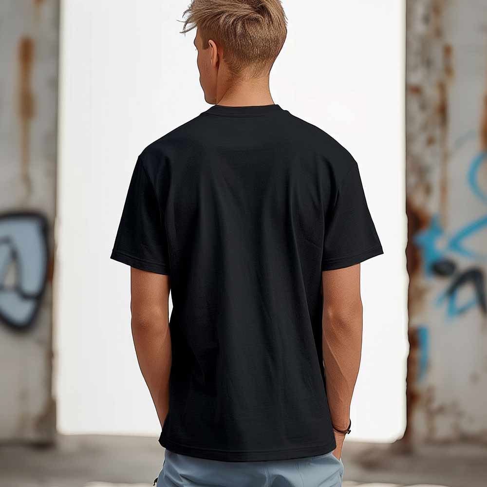Dalix Alien Heavyweight Soft Tee Short Sleeve Cotton Shirt Mens in Black 2XL XX-Large