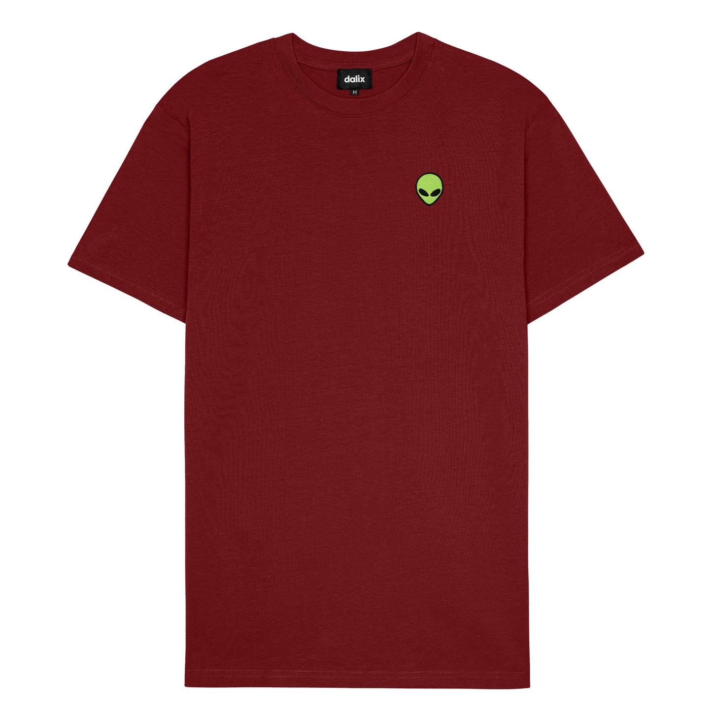 Dalix Alien Heavyweight Soft Tee Short Sleeve Cotton Shirt Mens in Brick Red 2XL XX-Large
