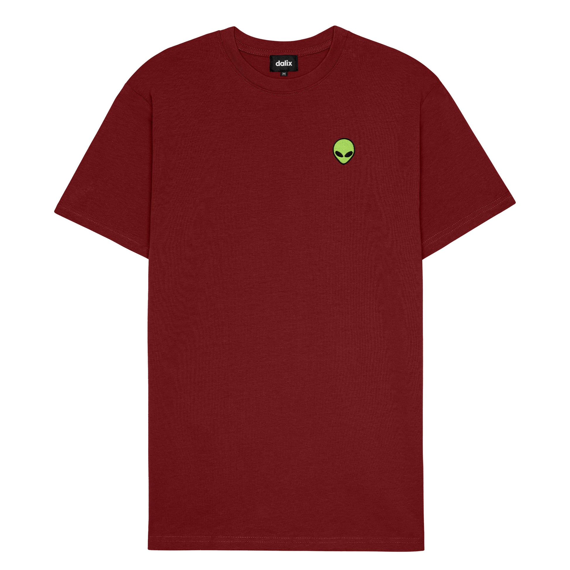 Dalix Alien Heavyweight Soft Tee Short Sleeve Cotton Shirt Mens in Brick Red 2XL XX-Large