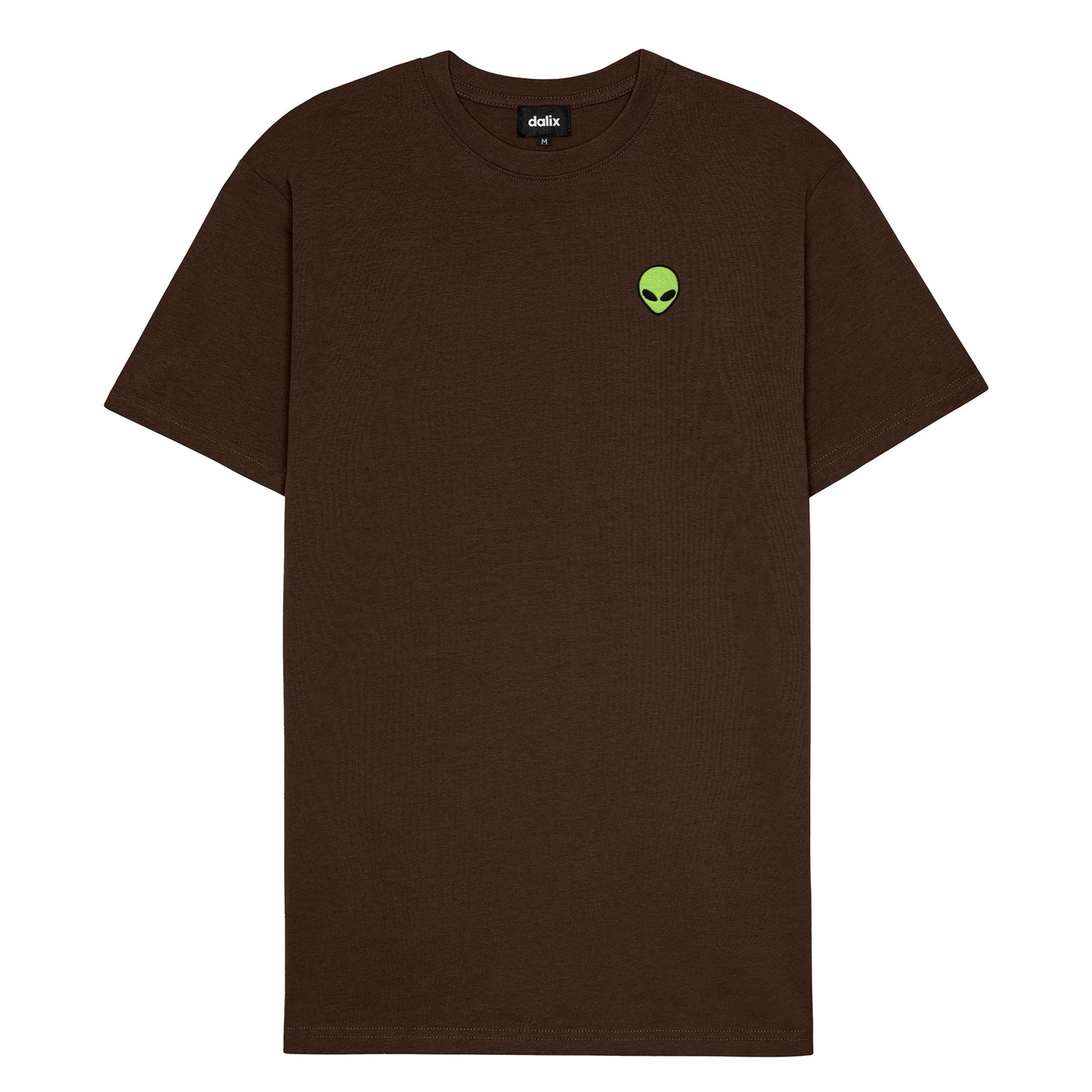 Dalix Alien Heavyweight Soft Tee Short Sleeve Cotton Shirt Mens in Cacao 2XL XX-Large