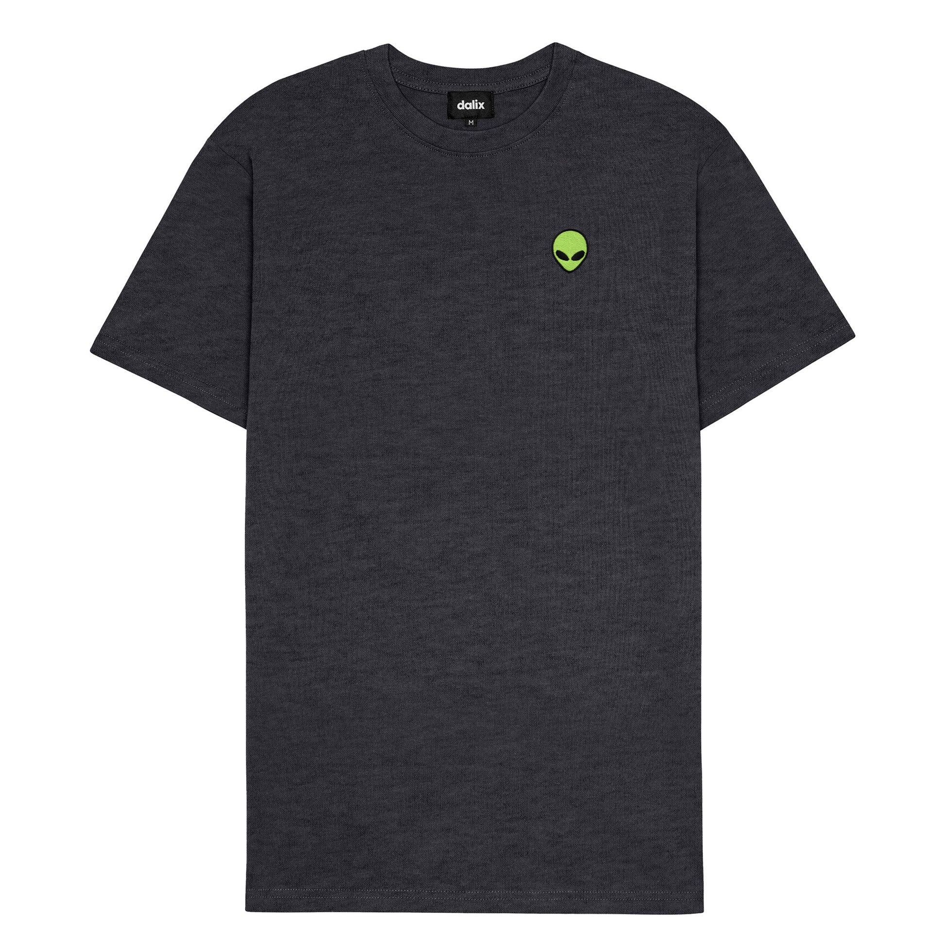 Dalix Alien Heavyweight Soft Tee Short Sleeve Cotton Shirt Mens in Charcoal Htr 2XL XX-Large