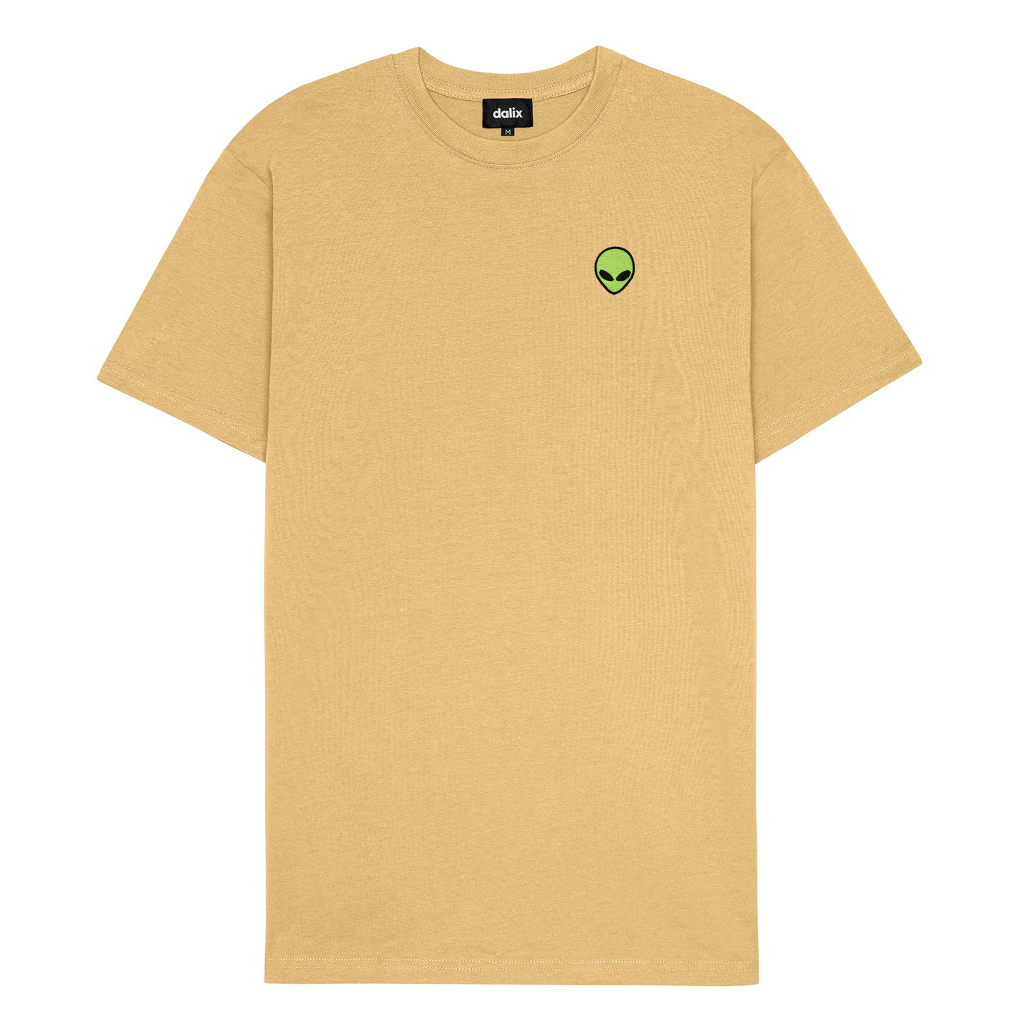 Dalix Alien Heavyweight Soft Tee Short Sleeve Cotton Shirt Mens in Vin Gold 2XL XX-Large
