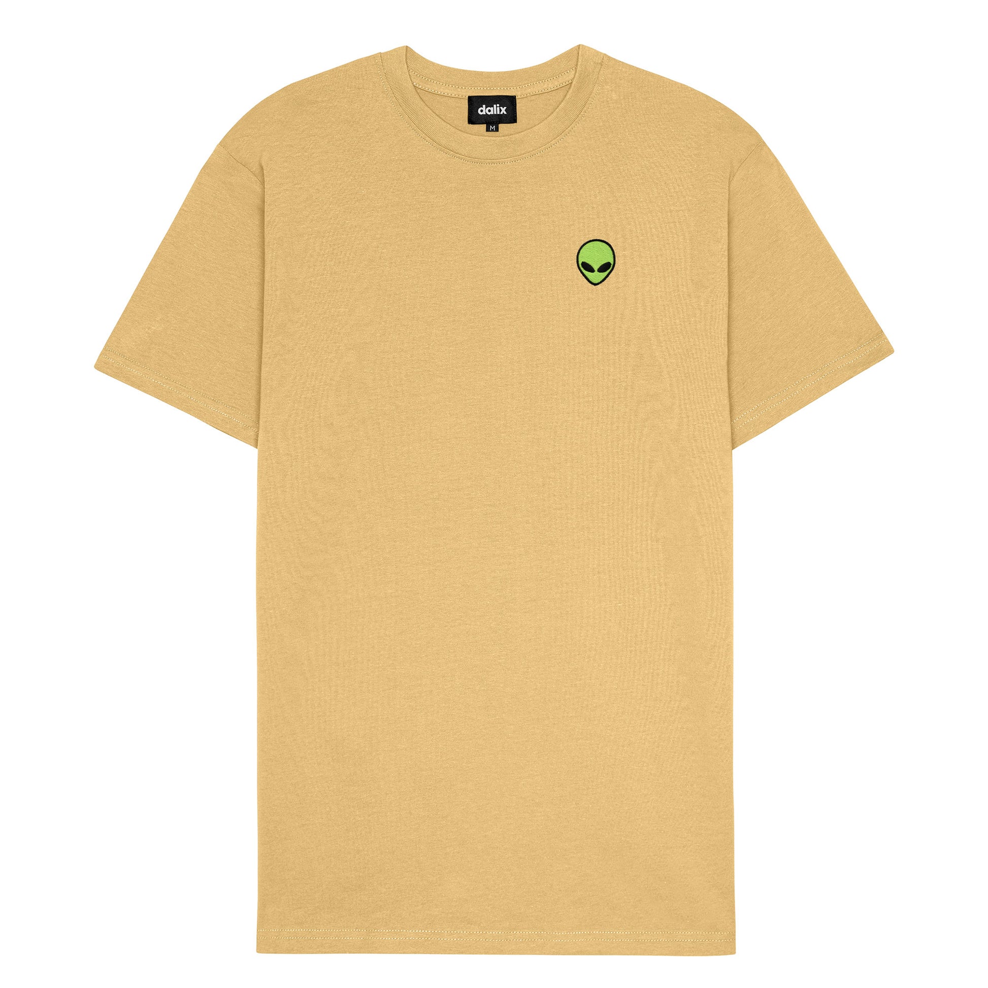 Dalix Alien Heavyweight Soft Tee Short Sleeve Cotton Shirt Mens in Vin Gold 2XL XX-Large