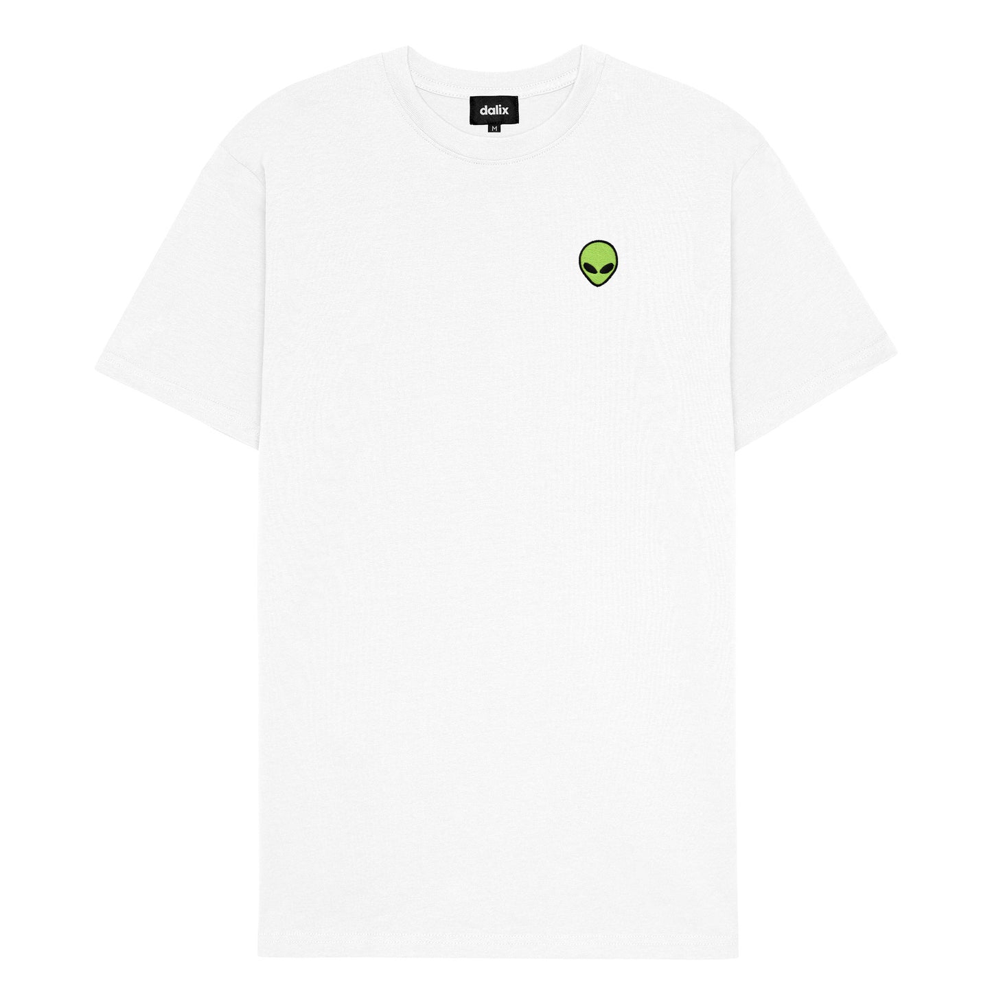 Dalix Alien Heavyweight Soft Tee Short Sleeve Cotton Shirt Mens in White 2XL XX-Large