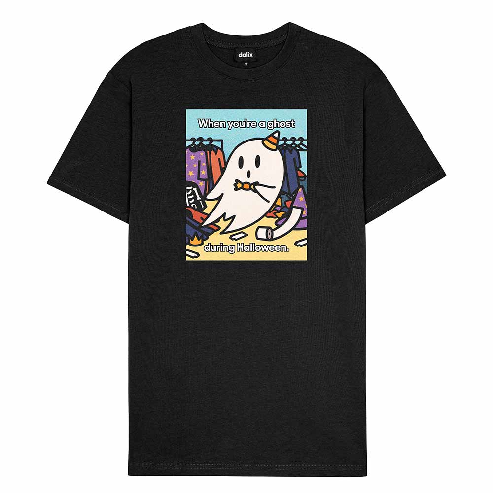 Dalix Ghost Problems Tee Short Sleeve Cotton T Shirt Summer Mens