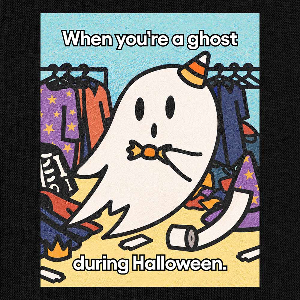 Dalix Ghost Problems Tee Short Sleeve Cotton T Shirt Summer Mens