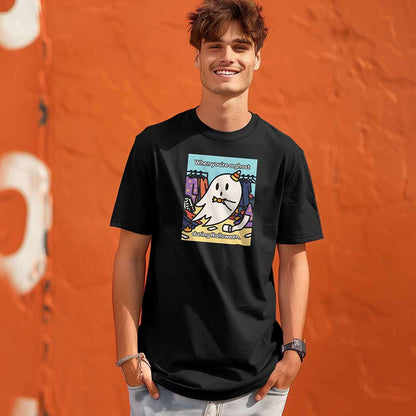 Dalix Ghost Problems Tee Short Sleeve Cotton T Shirt Summer Mens