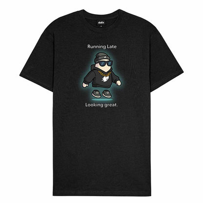 Dalix Running Late Tee Short Sleeve Cotton T Shirt Summer Mens