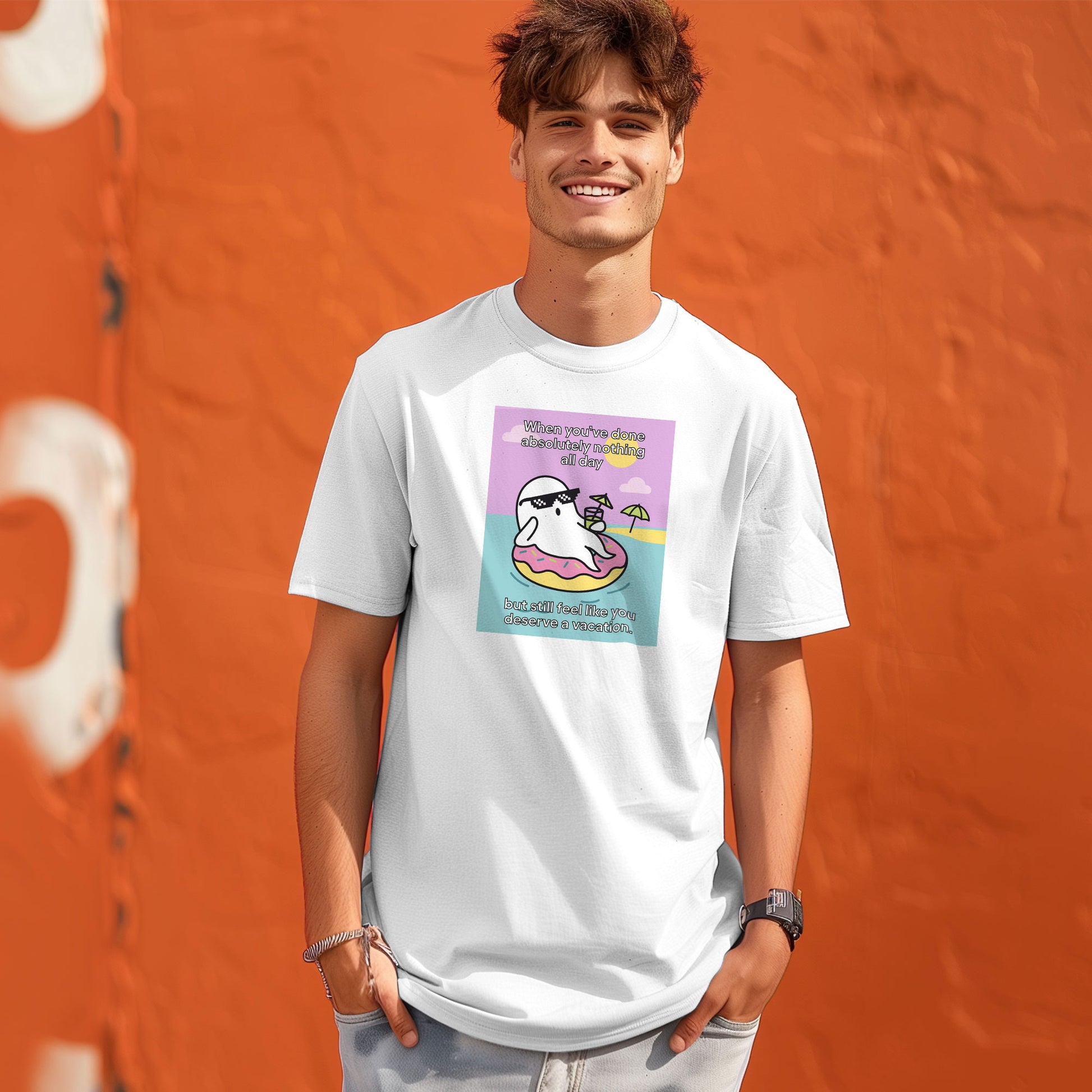 Dalix Vacation Heavyweight Soft Tee Short Sleeve Cotton Shirt Mens