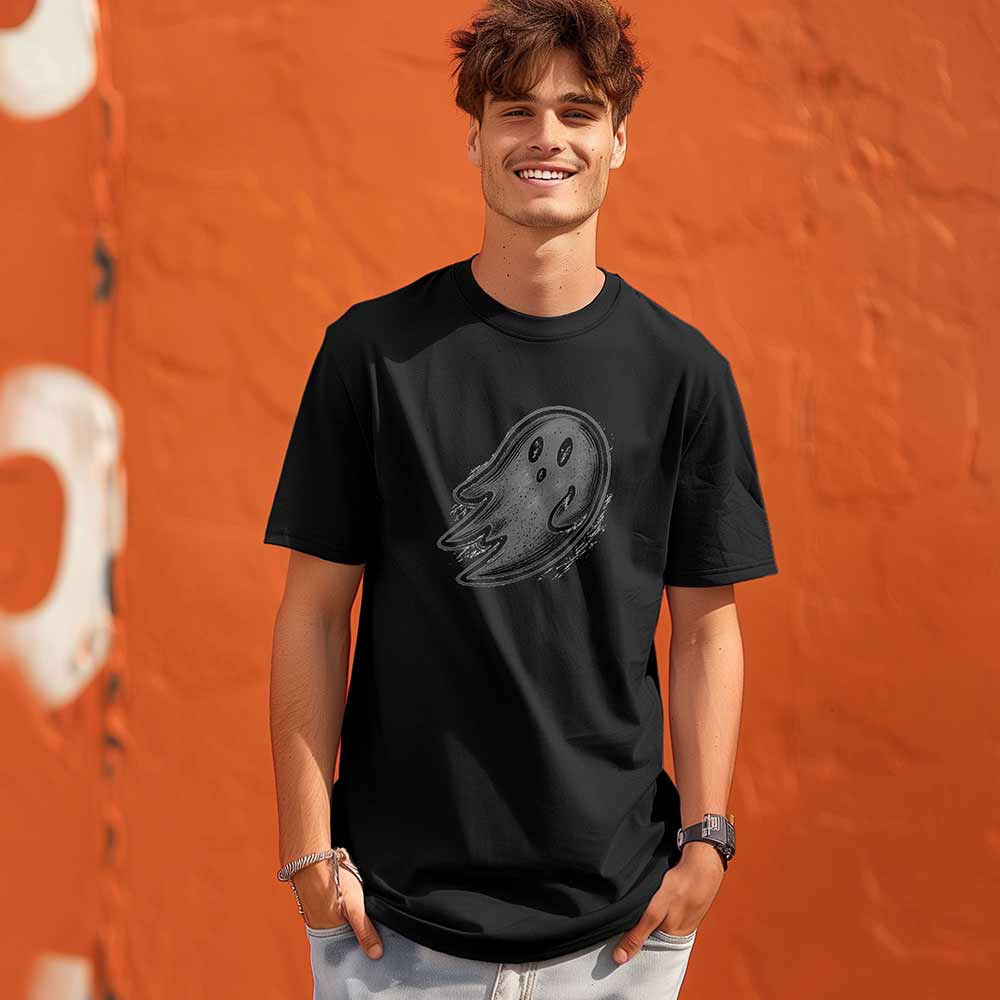 Dalix Distressed Ghost Tee Short Sleeve Cotton T Shirt Summer Mens